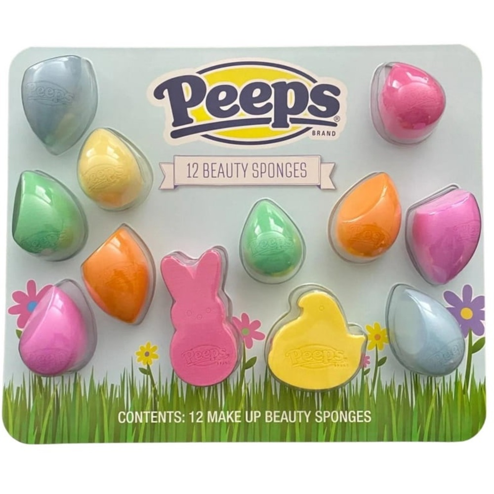 PEEPS 12 Piece Makeup Beauty Blender Sponges Easter, Use Wet or Dry, NEW Sealed